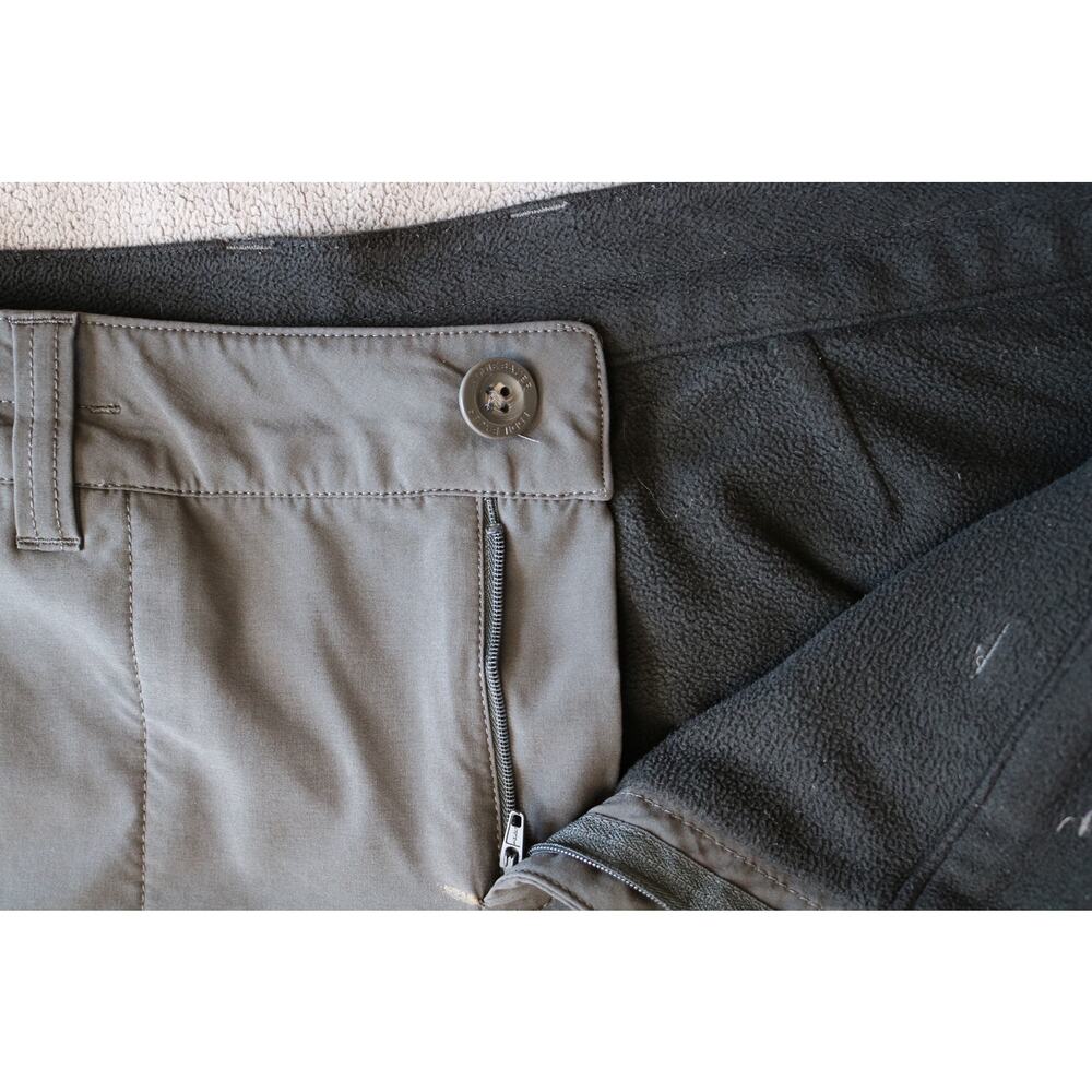 EDDIE BAUER Insulated Pants Womens Petite 12 Gray Faux Fleece Lined Cargo Hiking - Picture 11 of 14